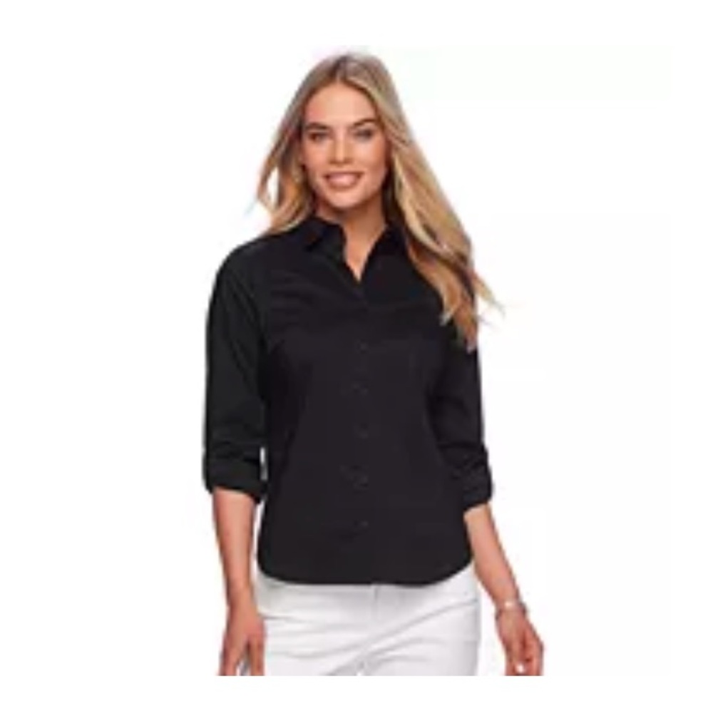 NWOT Black Button Down Shirt